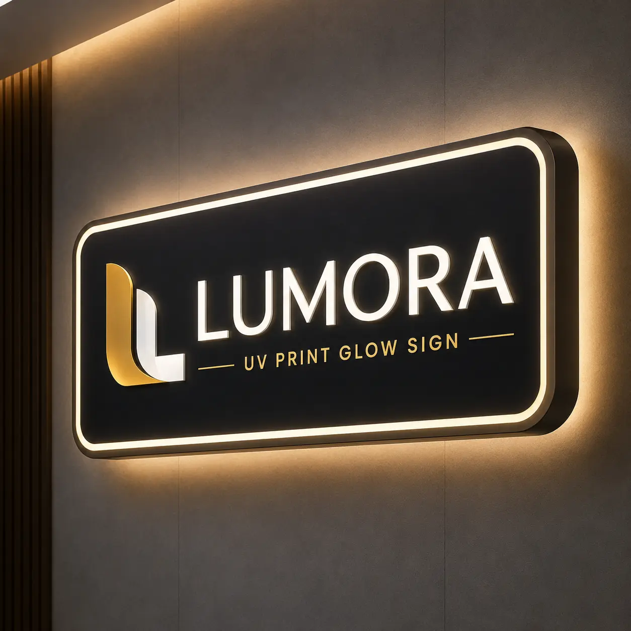 UV printing with glow sign board