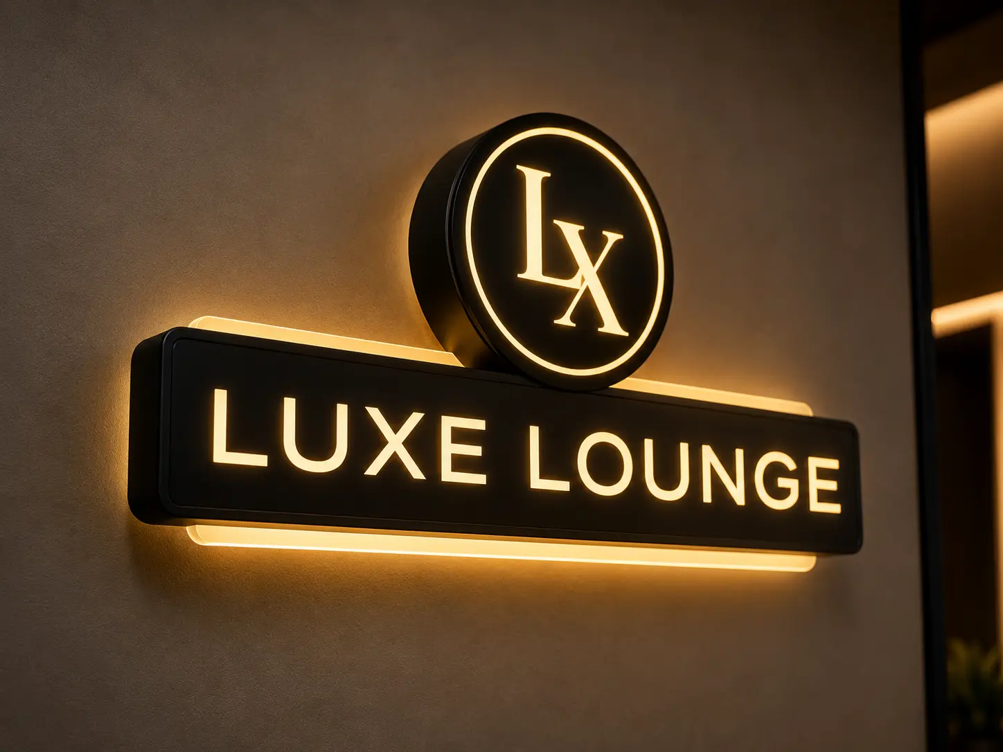 Glow sign board